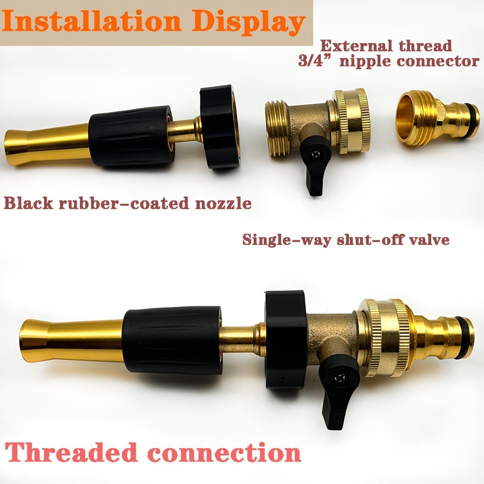 Garden Hose Nozzle - Practical Metal Garden Hose Spray Nozzle