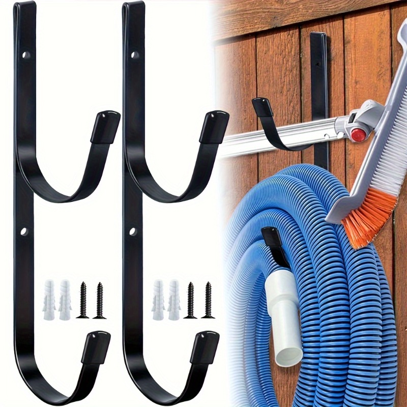Gardening Tools Organizer - 1 Pair Carbon Steel Pool Hook