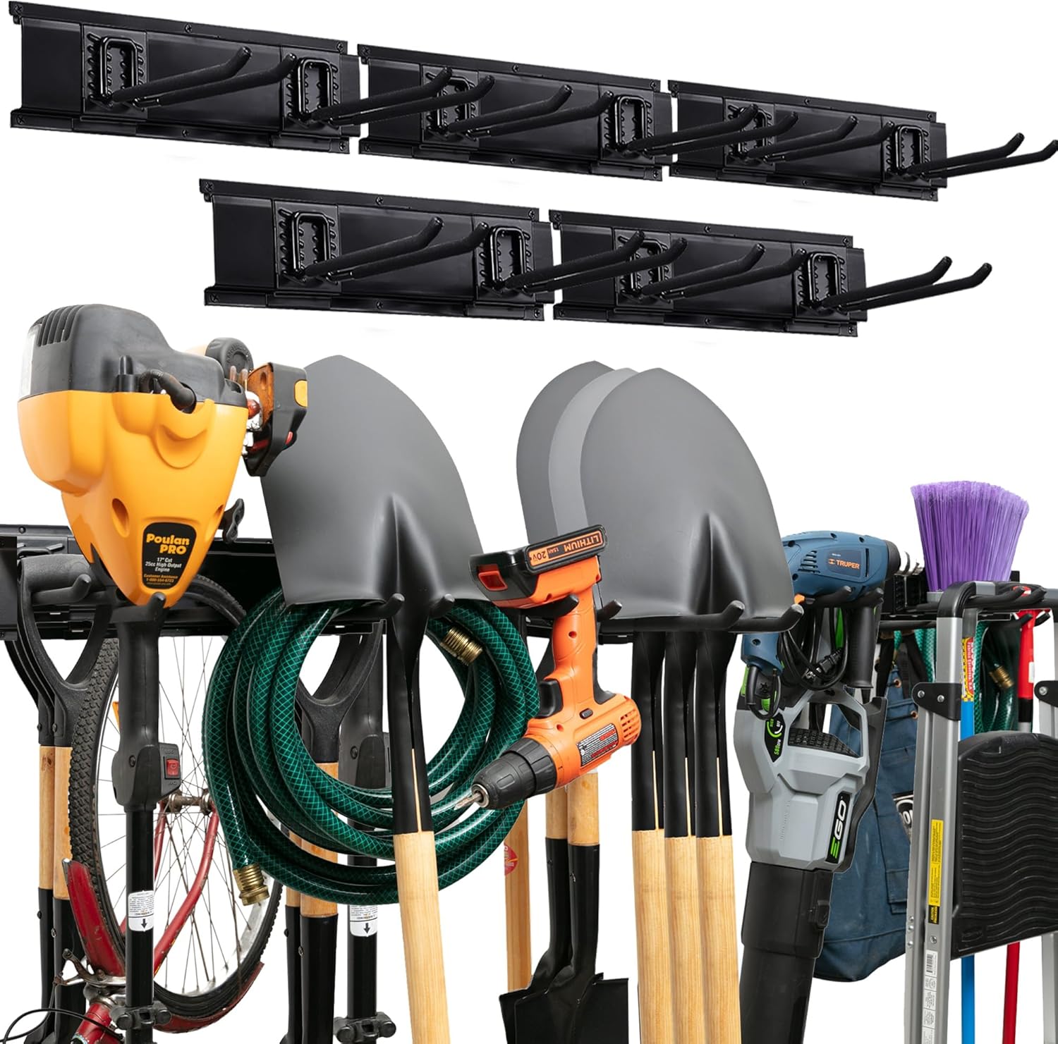 Gardening Tools Organizer - 80-Inch Garage Tool Organizer Wall Mount