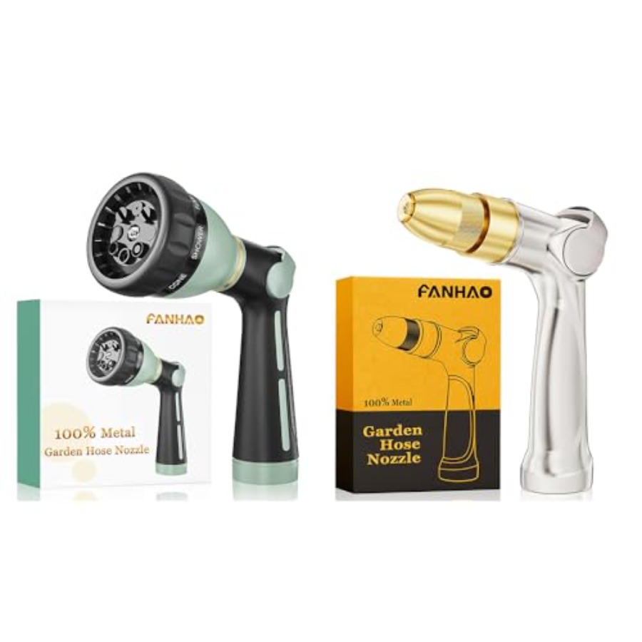 Garden Hose Nozzle - Metal Water Hose Nozzle Sprayer with
