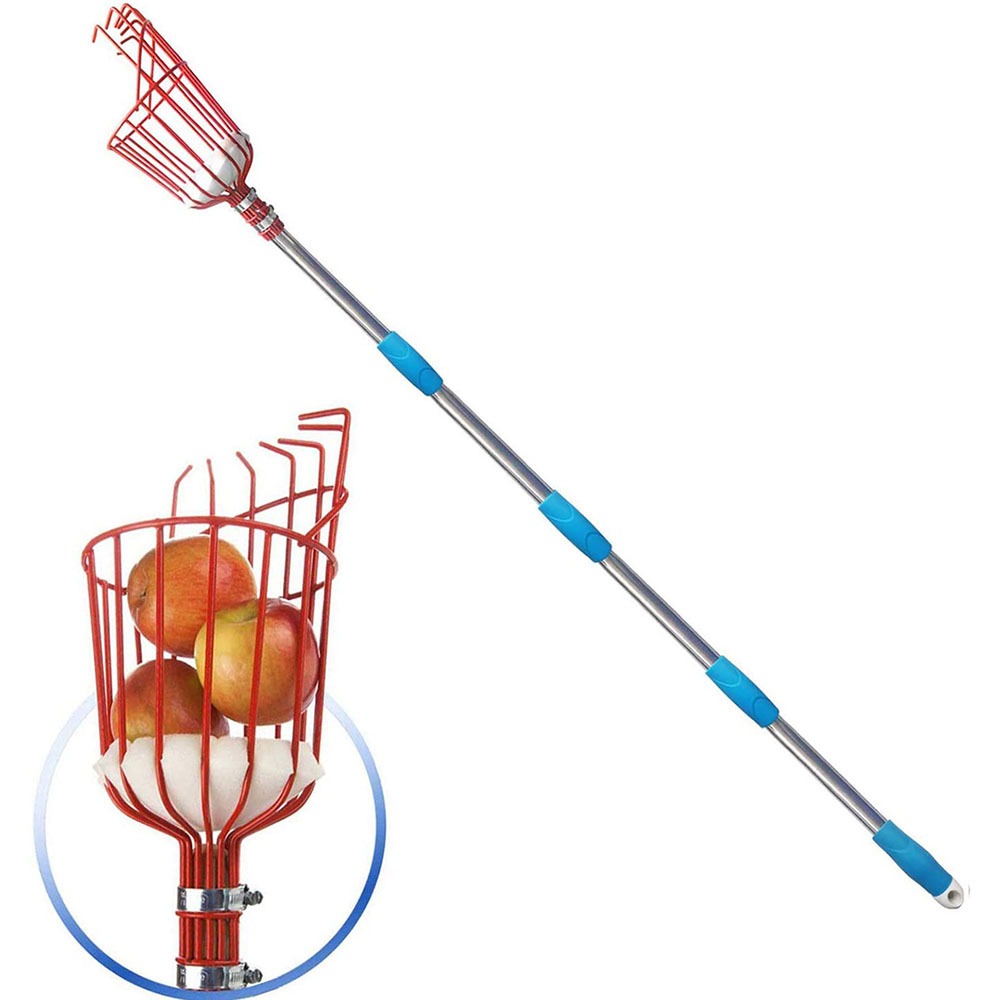 Gardening Tools Organizer - 260cm fruit picker, adjustable depth basket,
